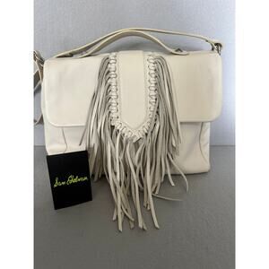Sam Edelman White Fringe Shoulder Bag